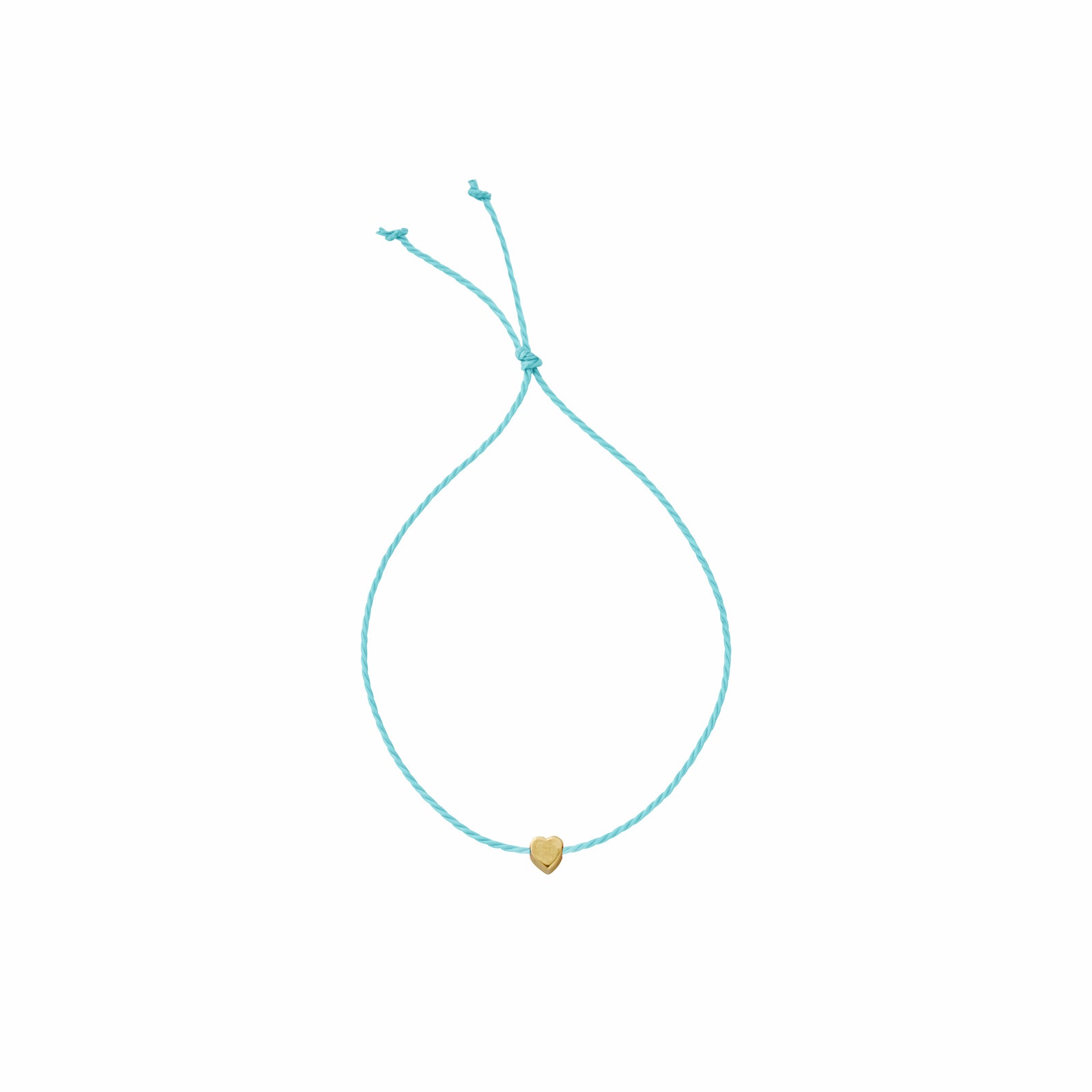 Gold Tiny Heart Cord Bracelet