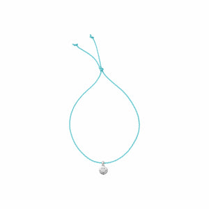 Silver Smiley Face Cord Bracelet