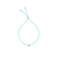 Silver Tiny Heart Cord Bracelet