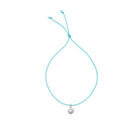 Silver Smiley Face Cord Bracelet
