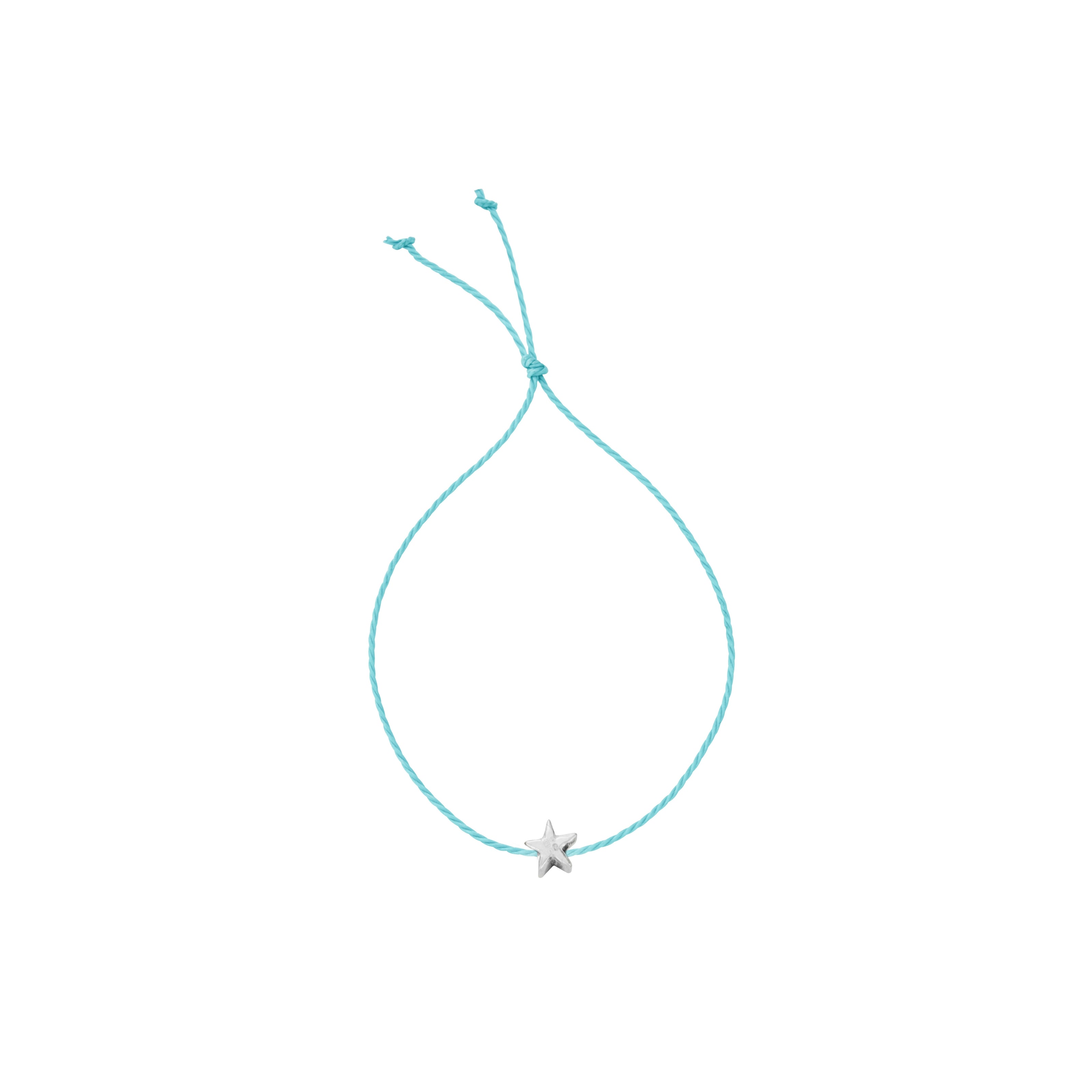 Silver Tiny Star Cord Bracelet