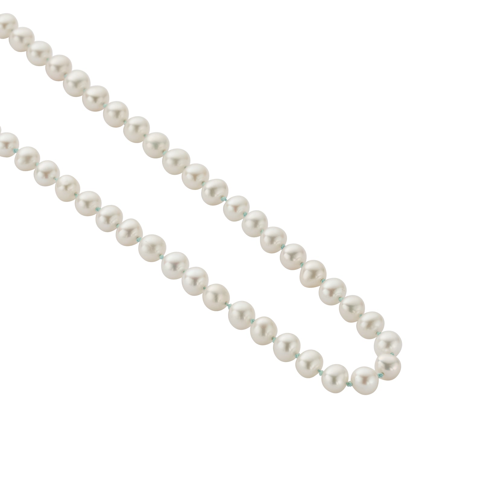 Silver Mini White Holiday Pearl Necklace