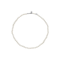 Silver Mini White Holiday Pearl Necklace