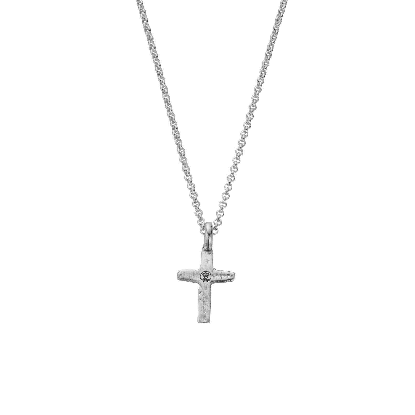 Silver Medium Square Cross Necklace