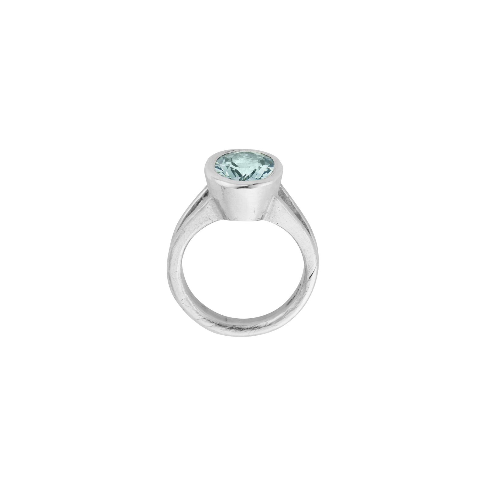 TARNI Silver Zimbaqua Aquamarine Ring