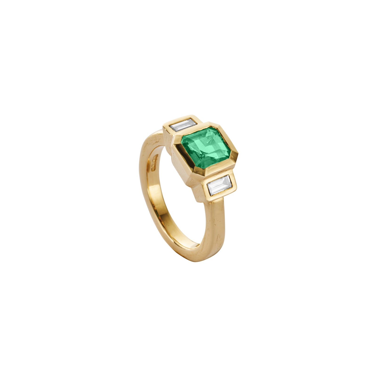 TAURIEL Gold Emerald & Diamond Ring