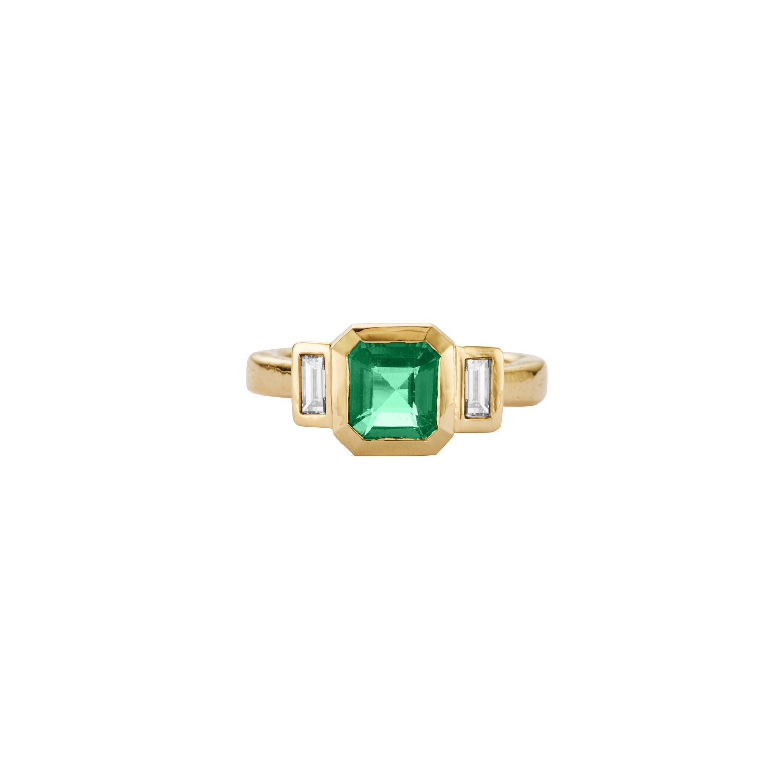 TAURIEL Gold Emerald & Diamond Ring