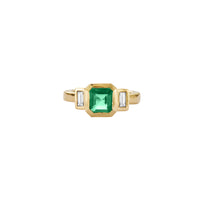 TAURIEL Gold Emerald & Diamond Ring