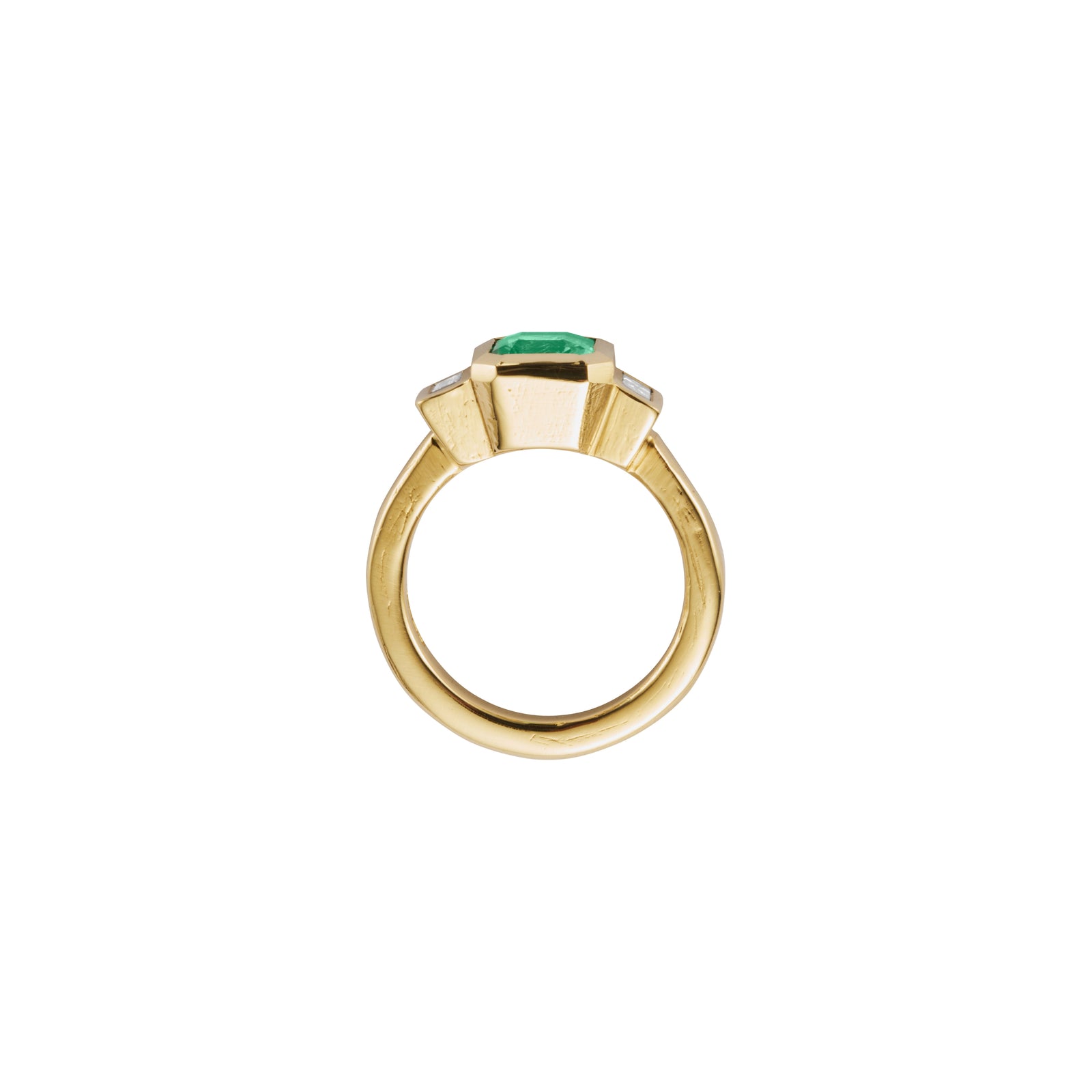 TAURIEL Gold Emerald & Diamond Ring