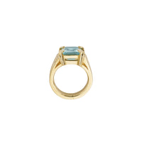 THALASSA Gold Aquamarine & Diamond Claw Ring