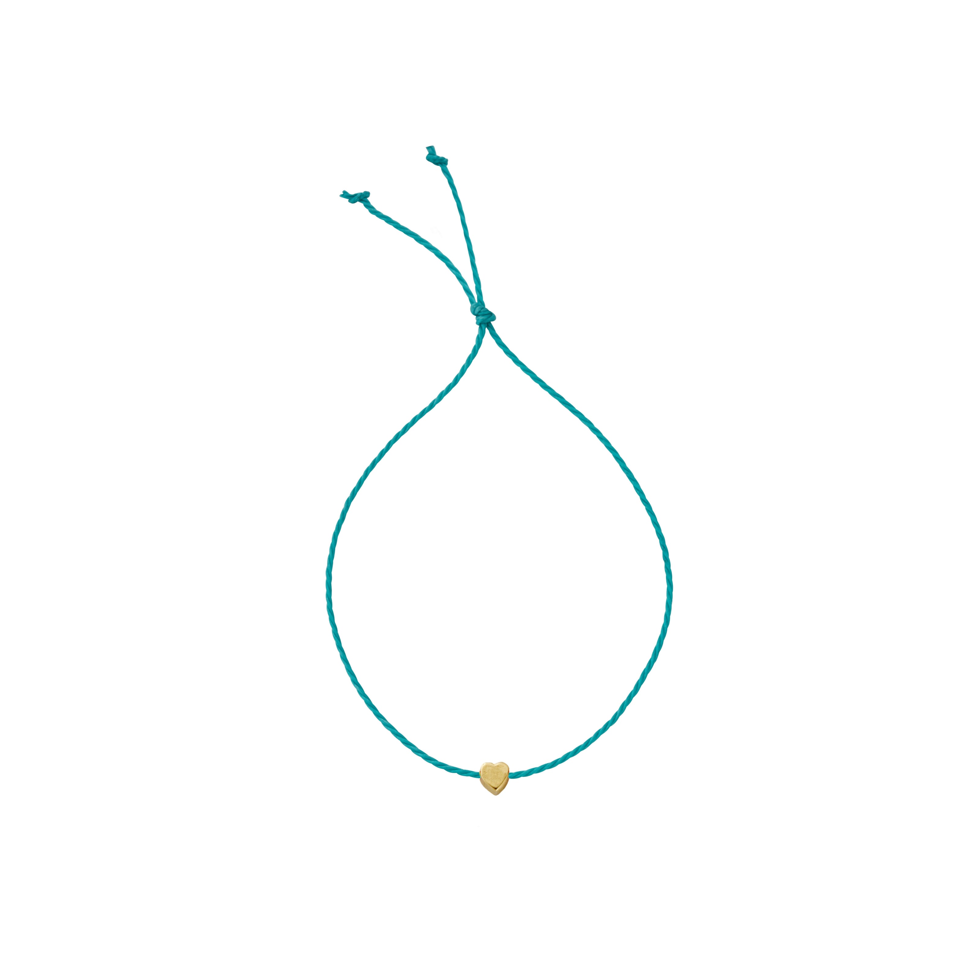 Gold Tiny Heart Cord Bracelet