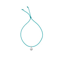 Silver Smiley Face Cord Bracelet