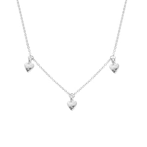 Silver Trio Baby Heart Necklace