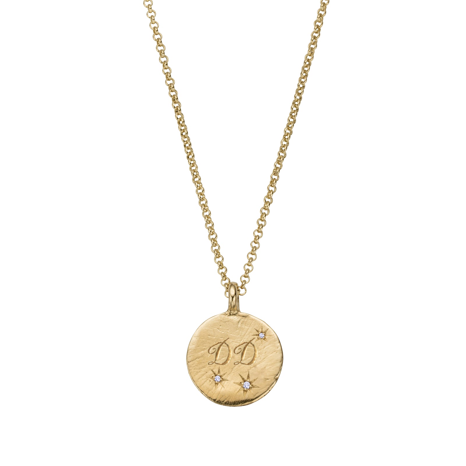 Gold Trio Diamond Midnight Moon Necklace