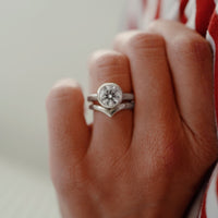 'The Eternity' 18ct White Gold Round 2ct Lab Grown Diamond Bezel Engagement Ring