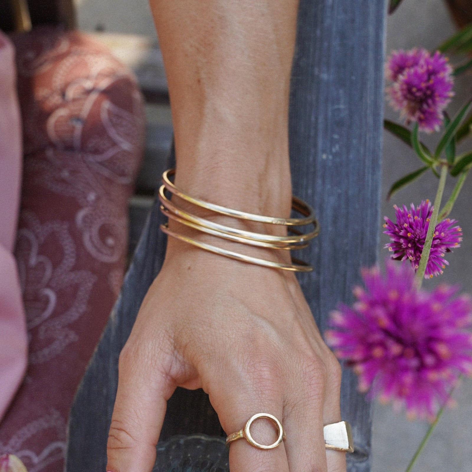 Gold Stack Bangle