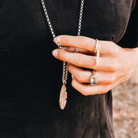 Silver Maxi Feather Necklace