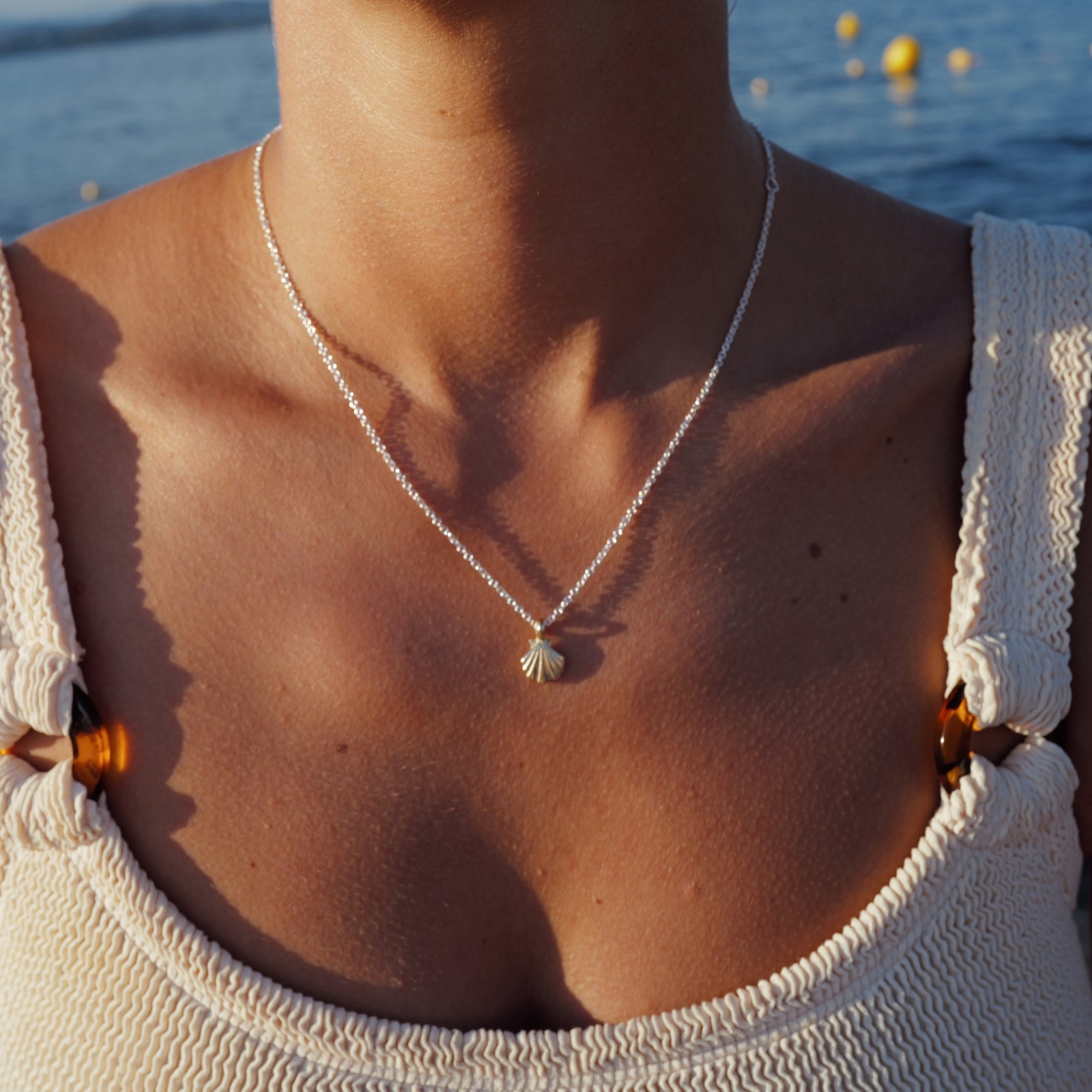 Silver & Gold Scallop Shell Necklace