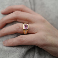 CIELO ROSA Gold Pink Sapphire & Diamond Ring