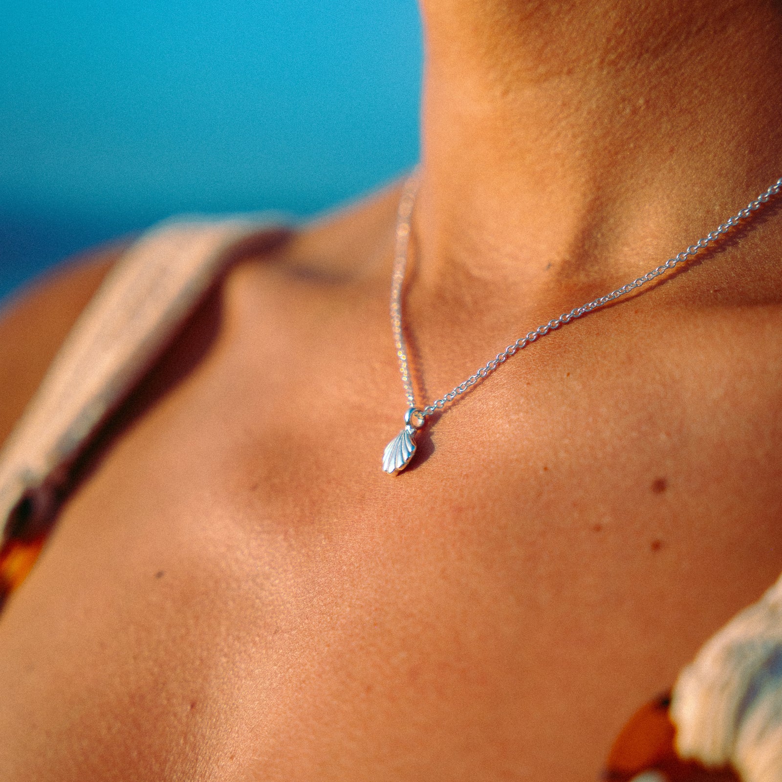 Silver Scallop Shell Necklace