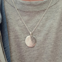 Silver Large Moon Necklace