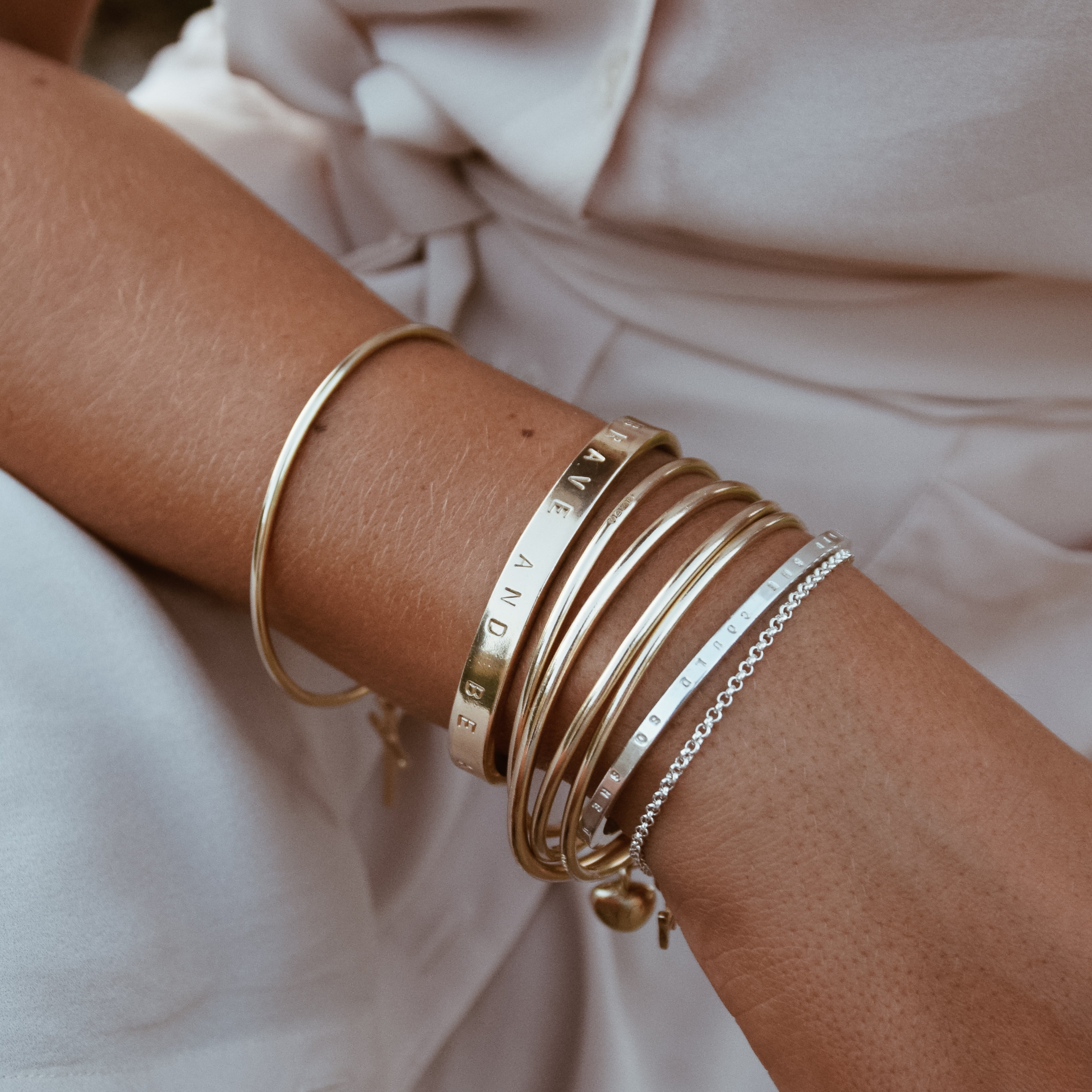 Gold Stack Bangle – Daniella Draper