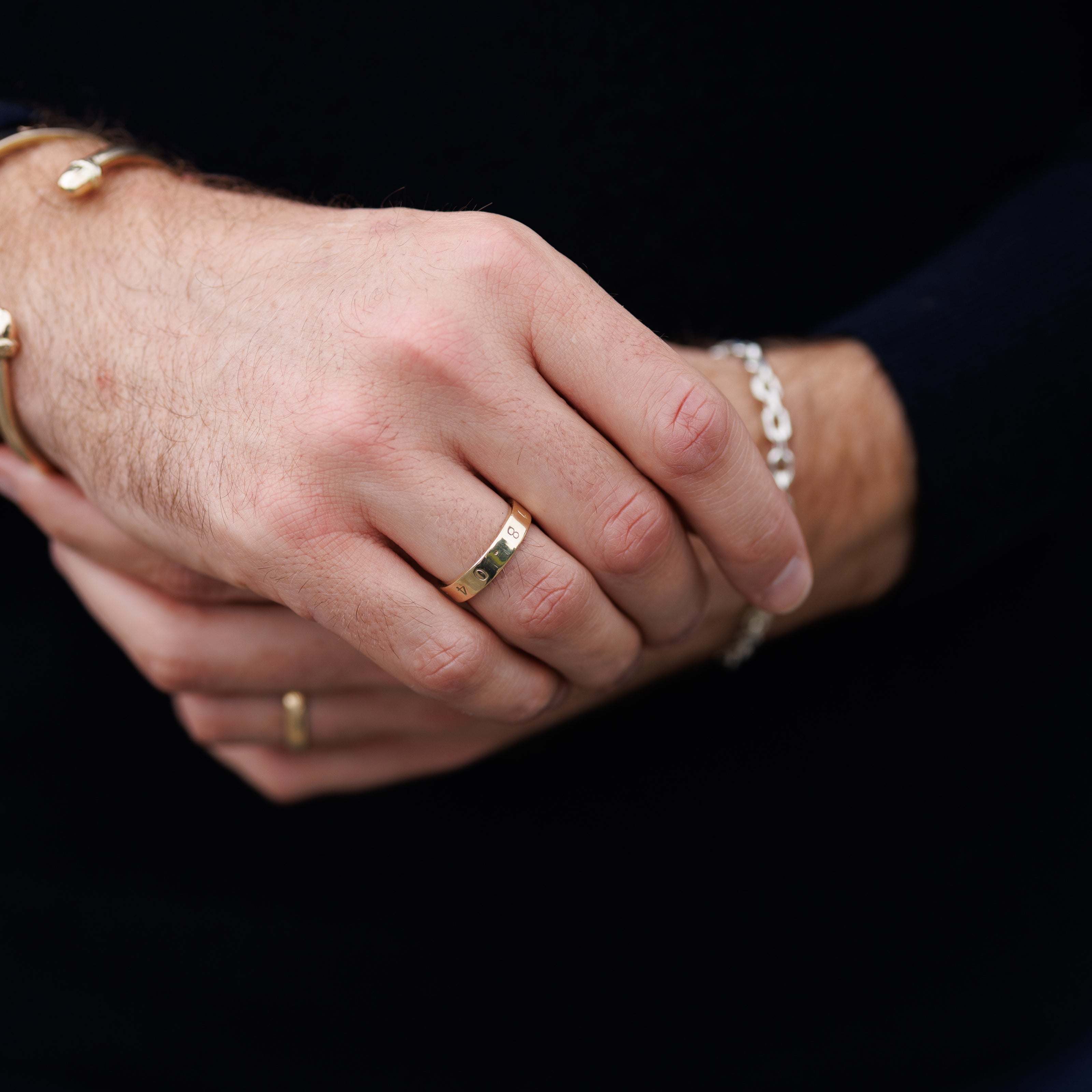 Gold Midi Signature Ring