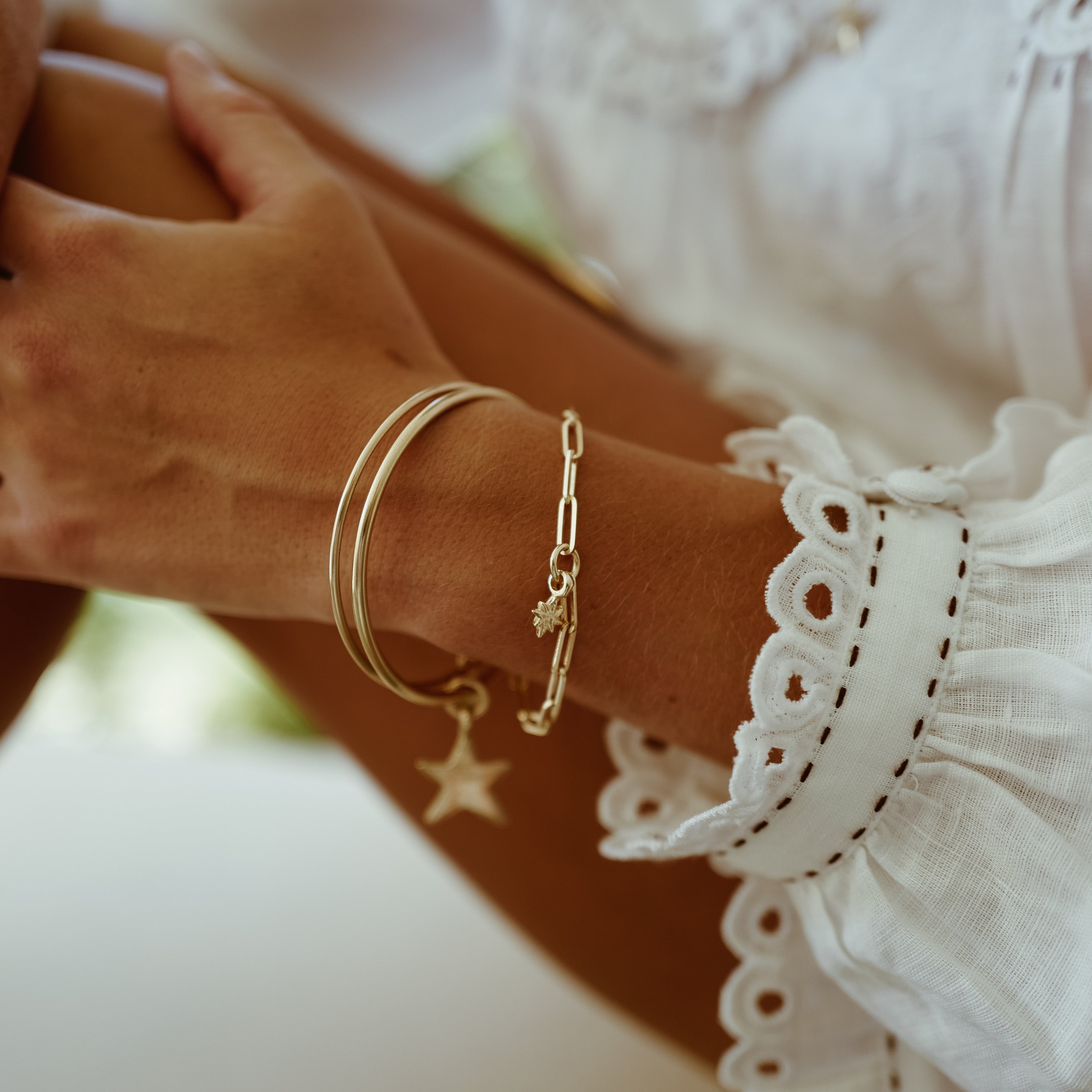 Silver Baby North Star Trace Chain Bracelet