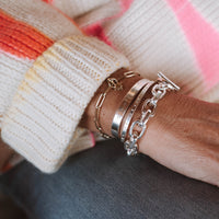 Silver Luxury Signature Bangle with Handwriting