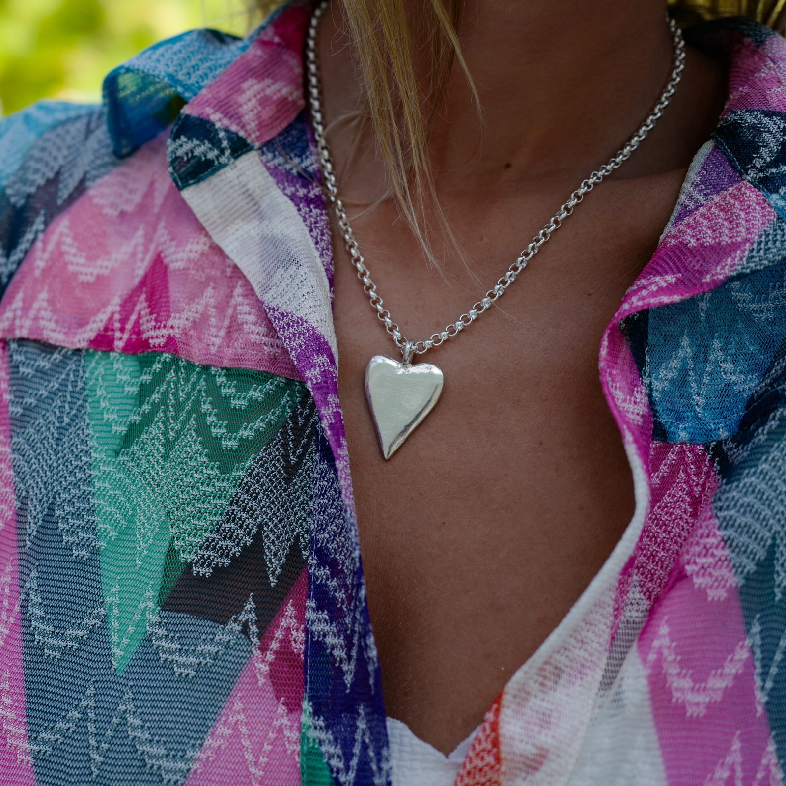 Silver Maxi Heart Necklace