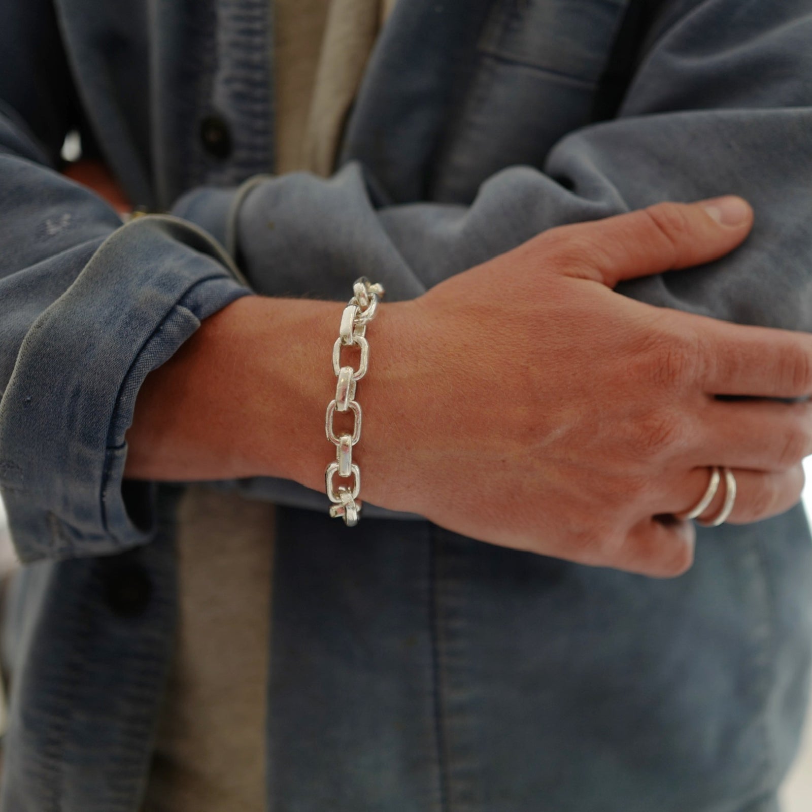Men's Silver Mini Monaco Bracelet