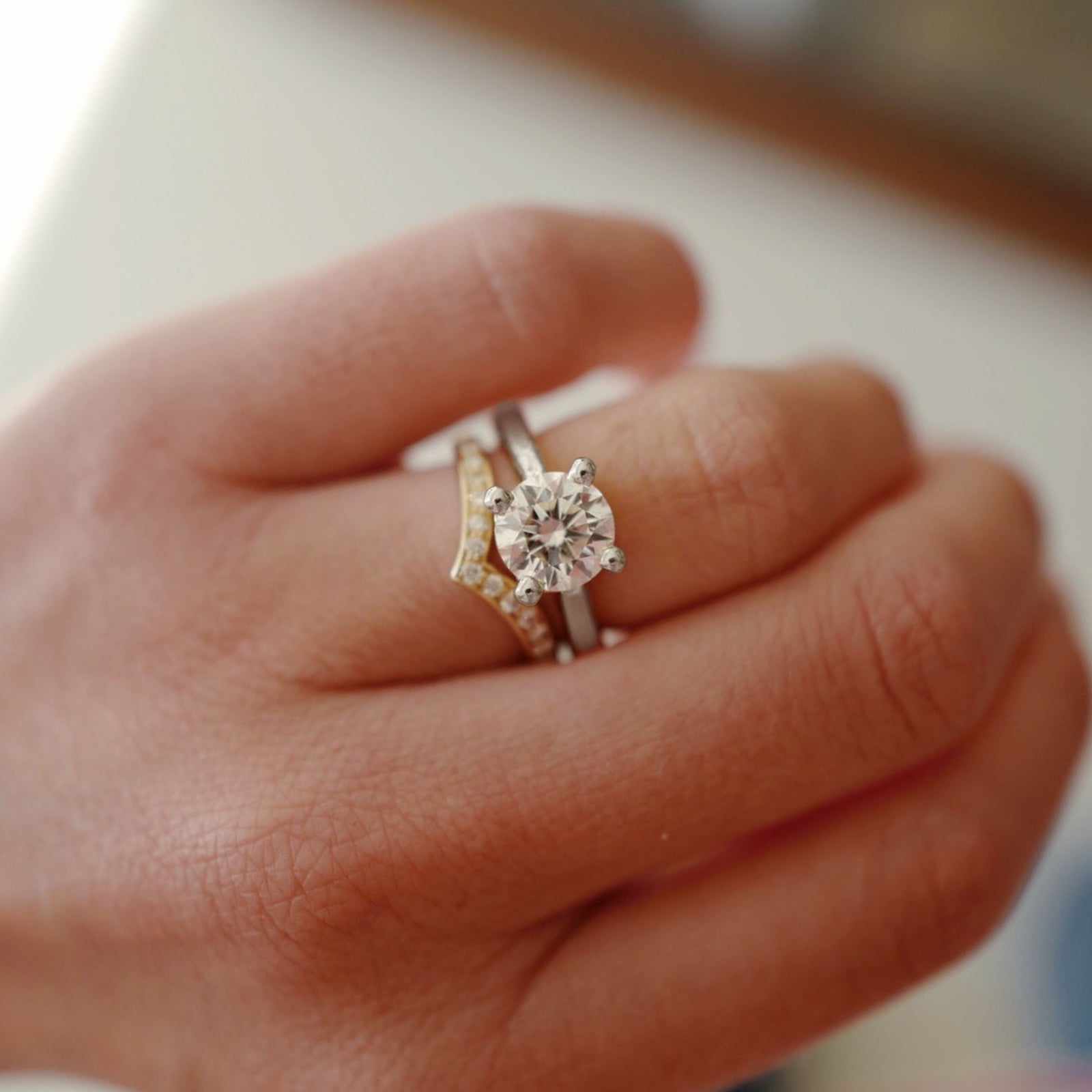 'The Eternity' Platinum Round 2ct Lab Grown Diamond Claw Engagement Ring
