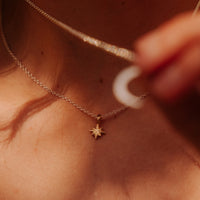 Silver & Gold Baby North Star Necklace