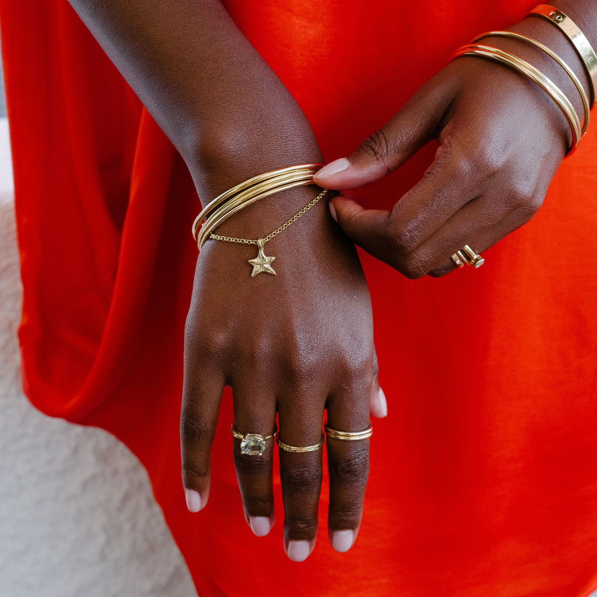 Gold Mini Star Chain Bracelet