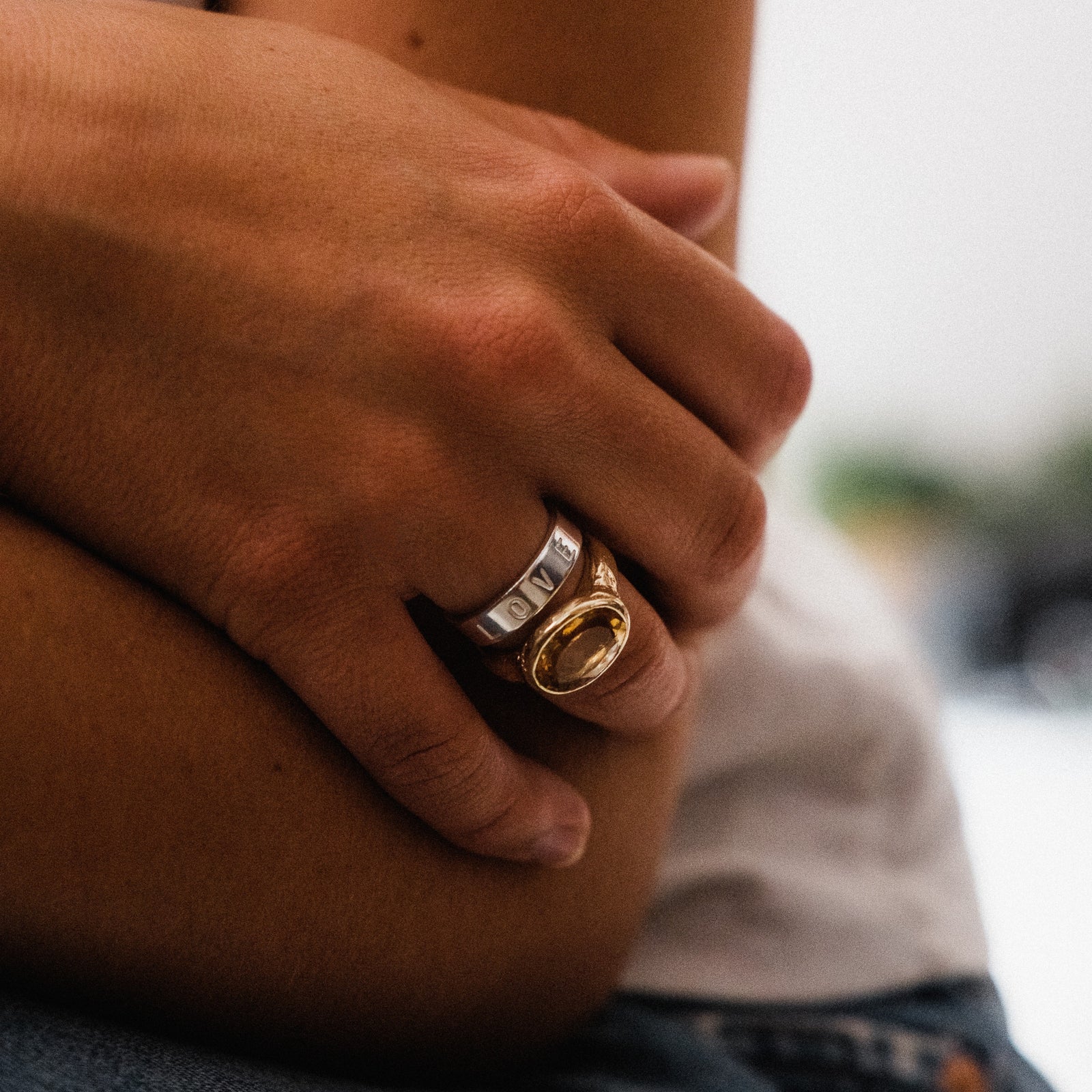Gold Citrine Treasure Ring