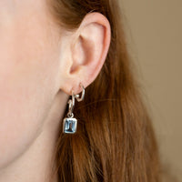 Silver Juno Blue Topaz Earring Charms