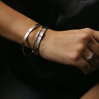 Silver Full Signature Bangle with Handwriting