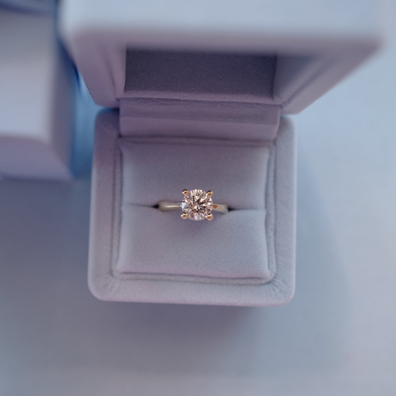 'The Eternity' Silver Round 2ct Lab Grown Diamond Claw Engagement Ring