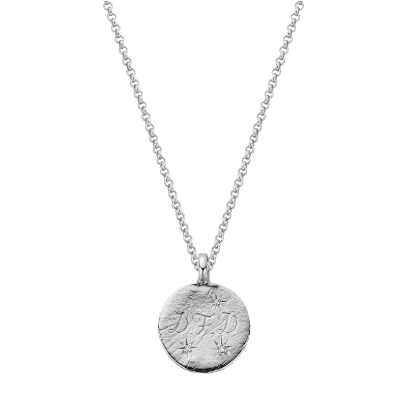Silver Trio Diamond Midnight Moon Necklace