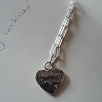 Silver Diamond Midnight Keeper's Heart Trace Chain Necklace
