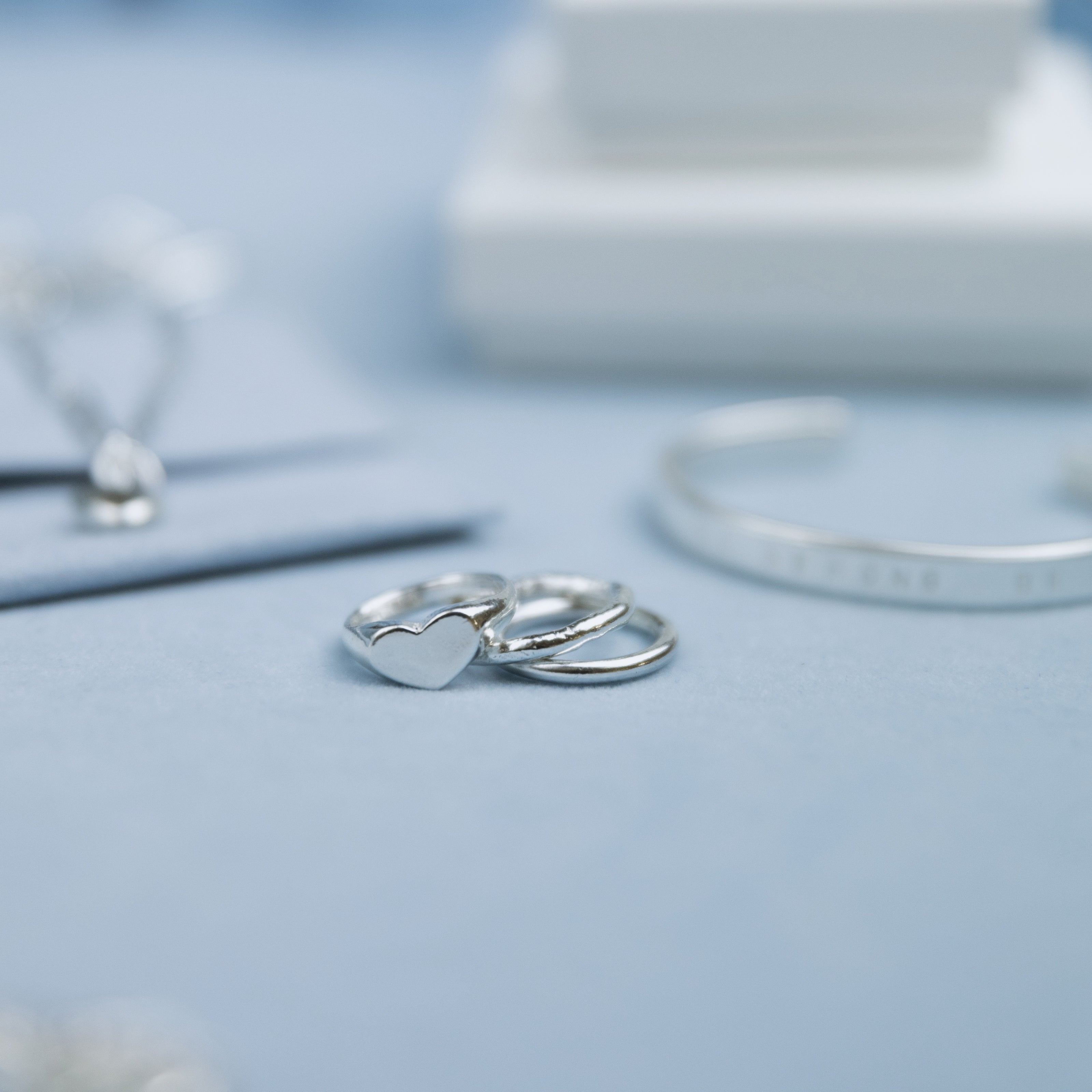 Silver Sweetheart Signet Ring