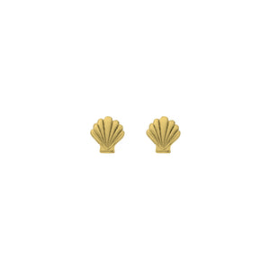 Gold Tiny Scallop Shell Ear Charm