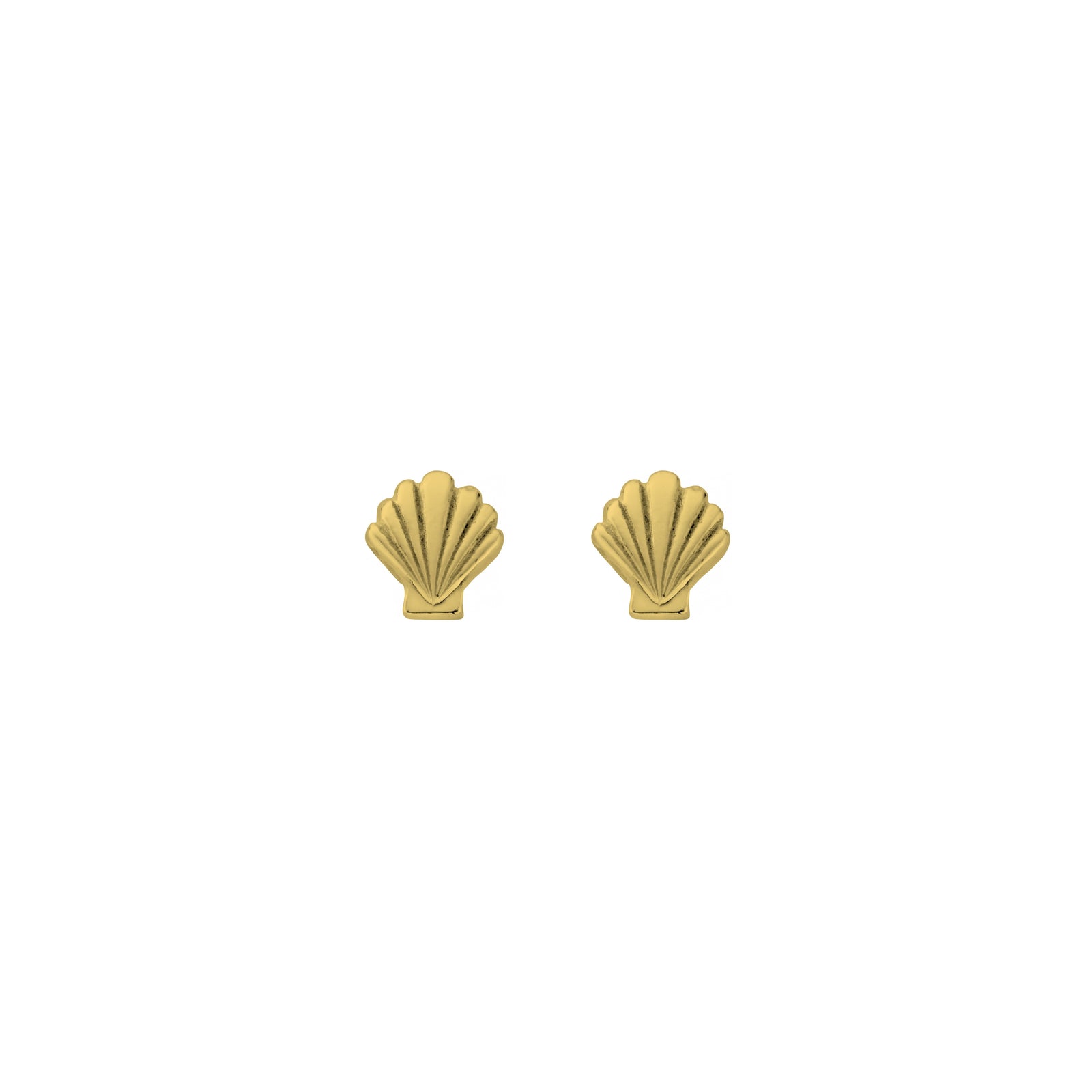 Gold Tiny Scallop Shell Ear Charm