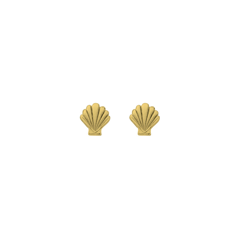 Gold Tiny Scallop Shell Ear Charm