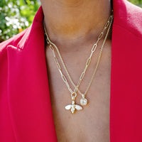 Gold Citrine Baby Treasure Necklace