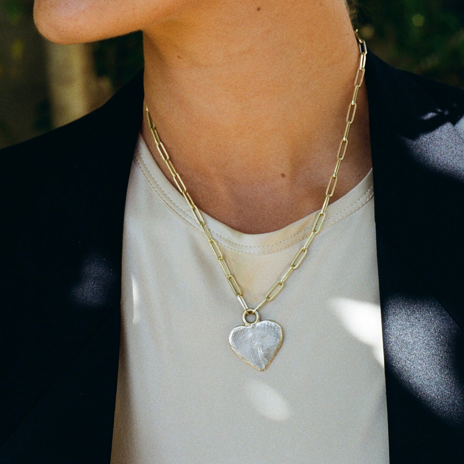 Gold Keeper's Heart Trace Chain Necklace