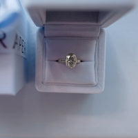 'The Story' Platinum Oval 2ct Lab Grown Diamond Bezel Engagement Ring