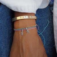 Silver Little Boy Cord Bracelet