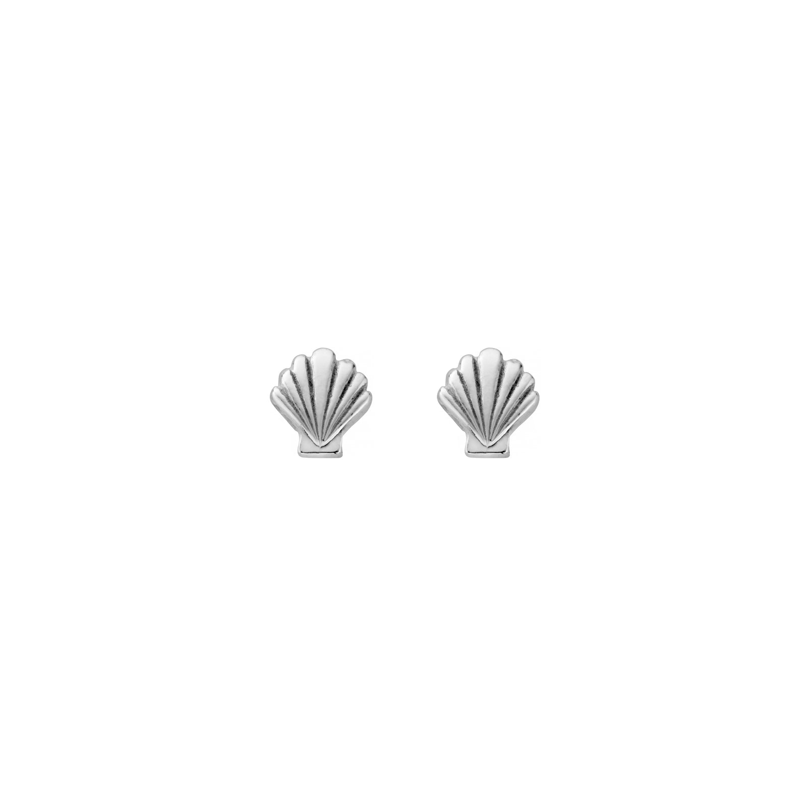 Silver Tiny Scallop Shell Ear Charm
