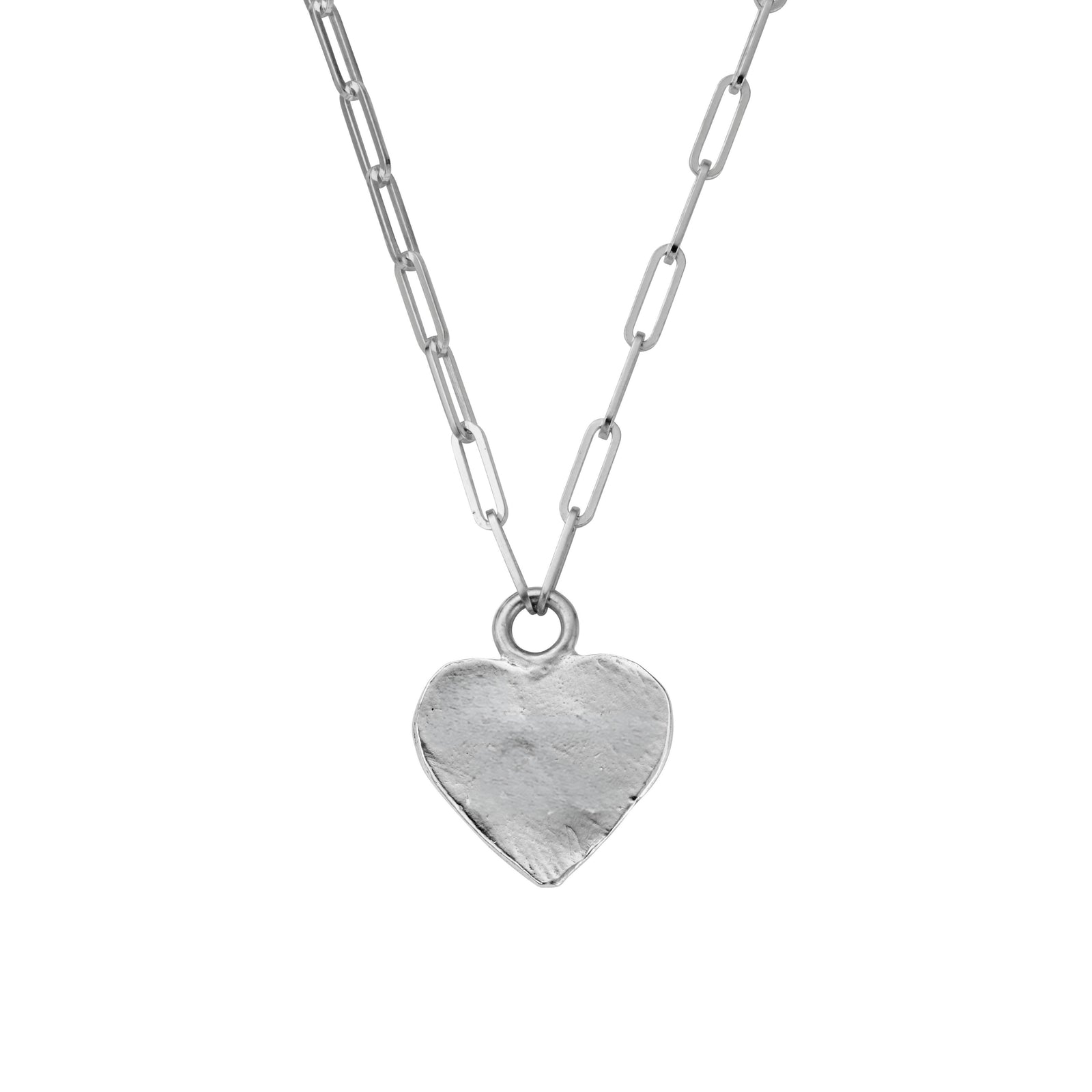 Silver Keeper's Heart Trace Chain Necklace